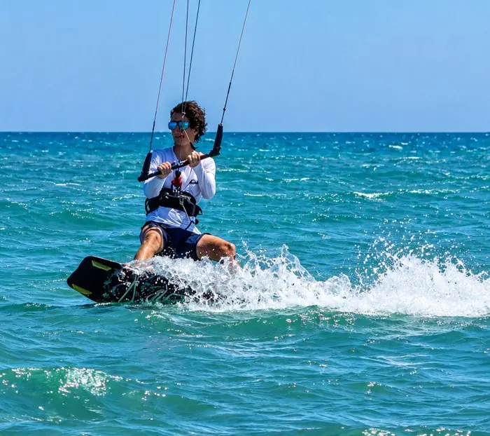 Islam, beach boy at Kite Fly School, kitesurfing in Hurghada