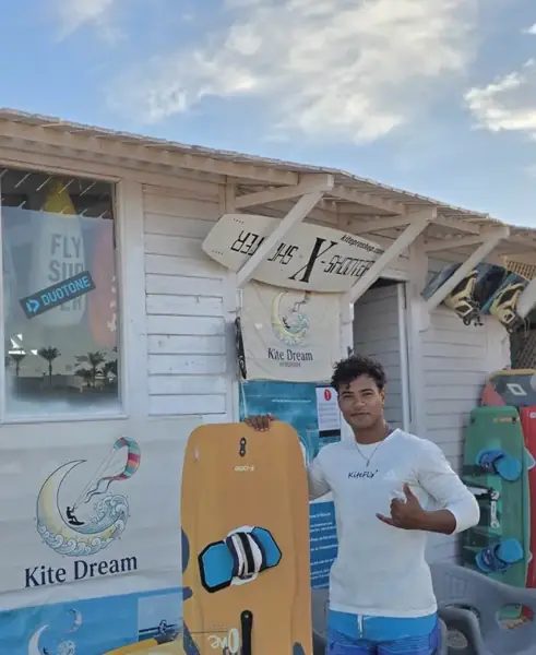 Instructor at the school hut